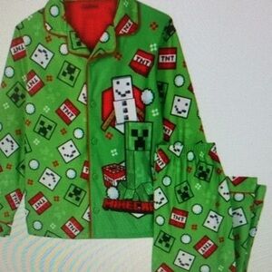 Green Minecraft Pajama Set